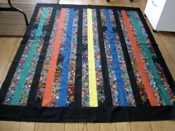 Striped charity quilt 5